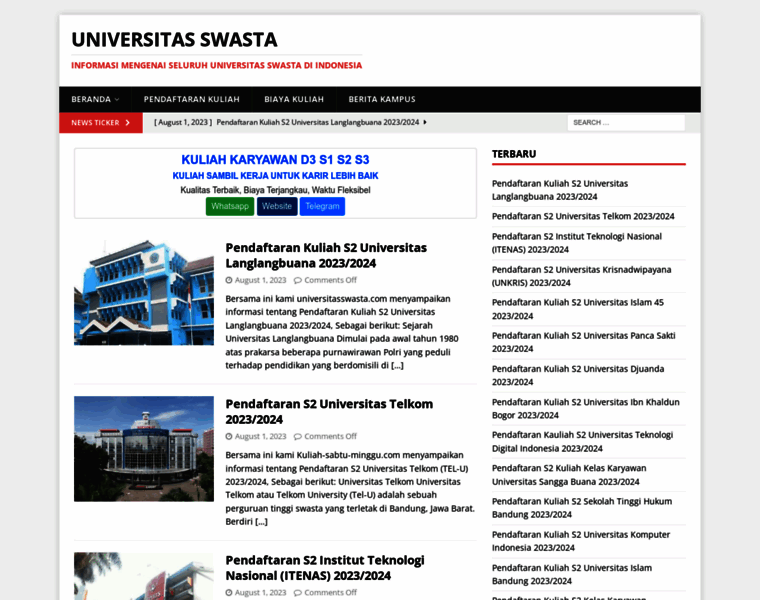 Universitasswasta.com thumbnail