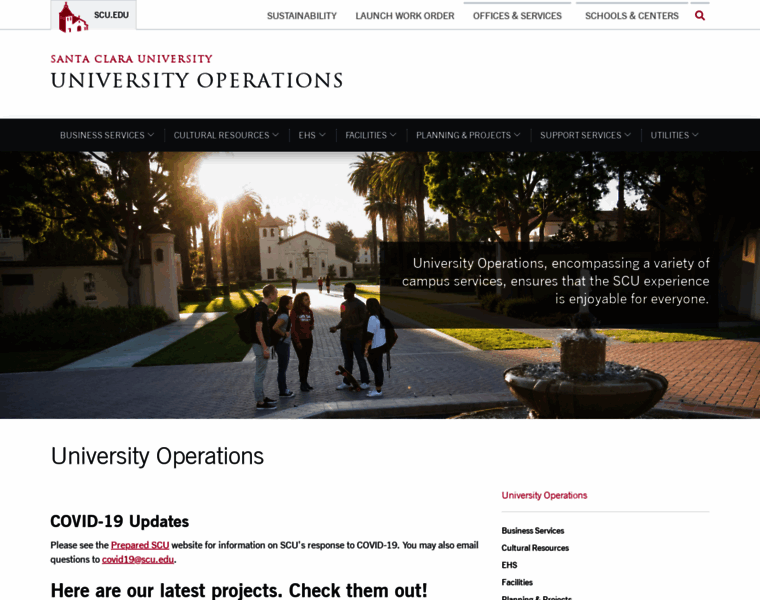 University-operations.scu.edu thumbnail