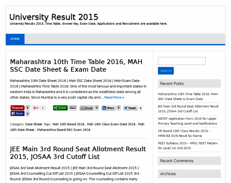 Universityresult2015.in thumbnail Universityresult2015.in thumbnail
