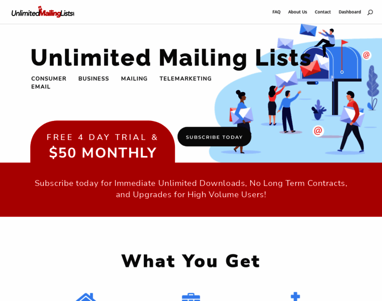 Unlimitedmailinglists.com thumbnail