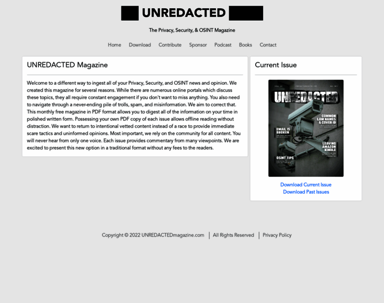 Unredactedmagazine.com thumbnail
