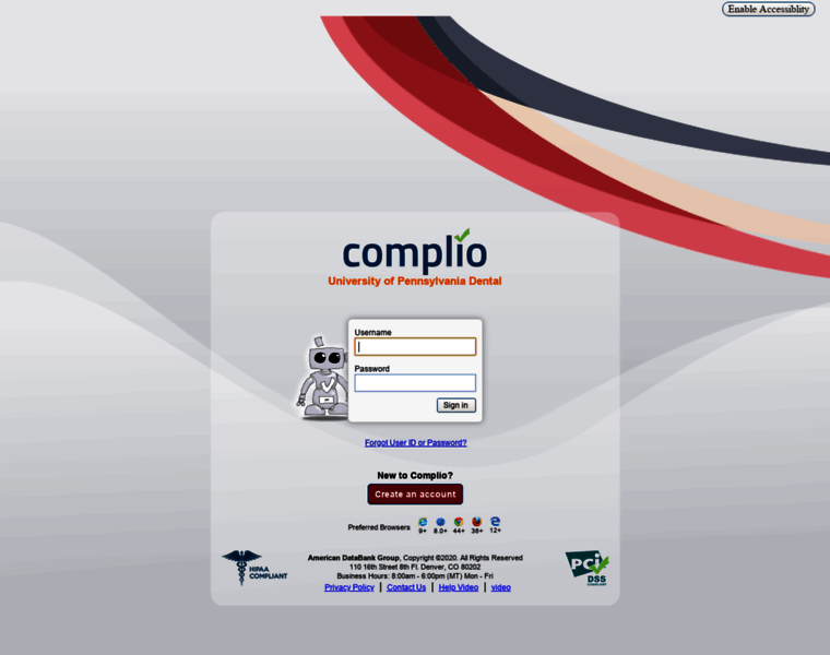Upenndental.complio.com thumbnail