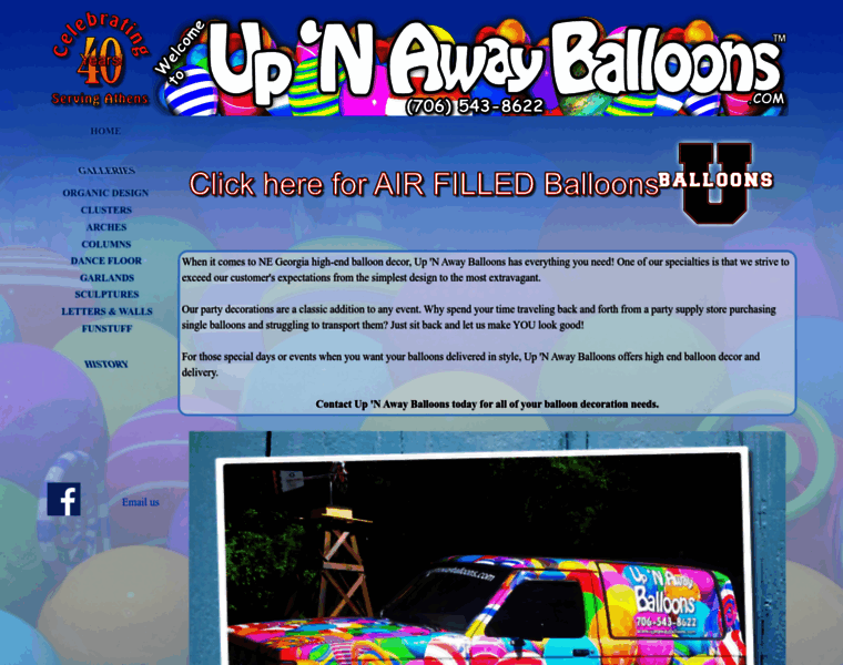 Upnawayballoons.com thumbnail