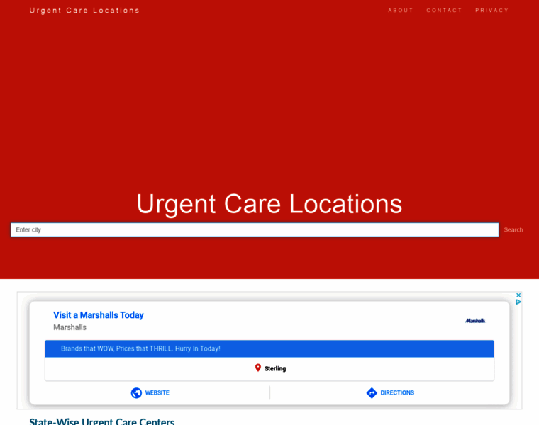 Urgentcarelocations.org thumbnail