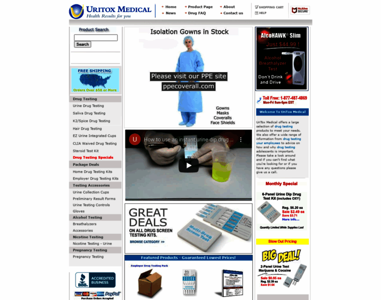 Uritoxmedicaltesting.com thumbnail