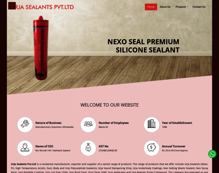 Urjasealants.co.in thumbnail