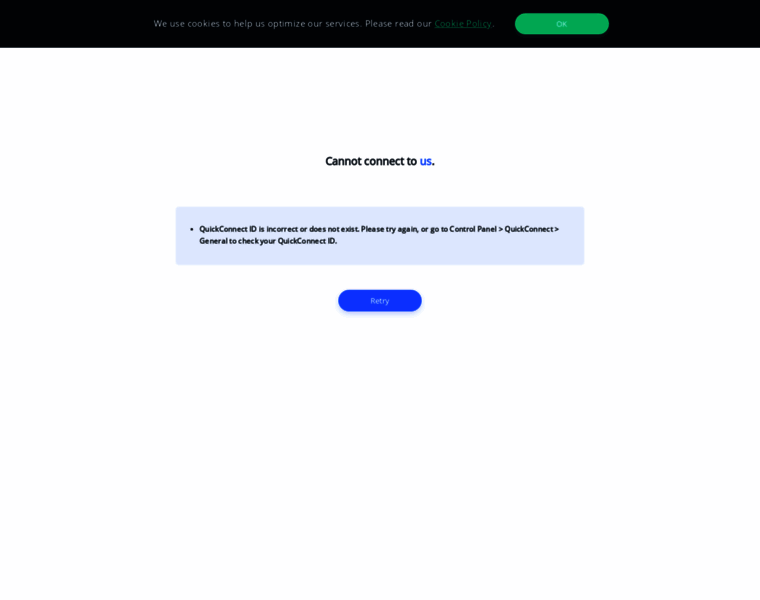 us.quickconnect.to at WI. Access via Synology