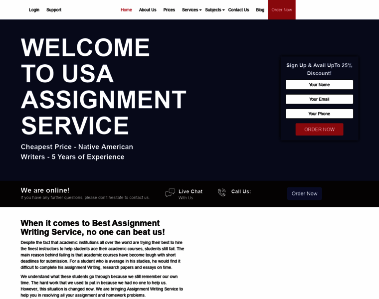 Usaassignmentservice.com thumbnail