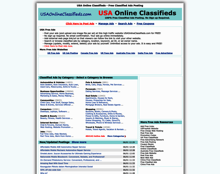 Usaonlineclassifieds.com thumbnail