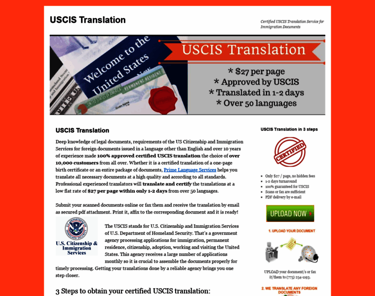 Uscistranslation.org thumbnail