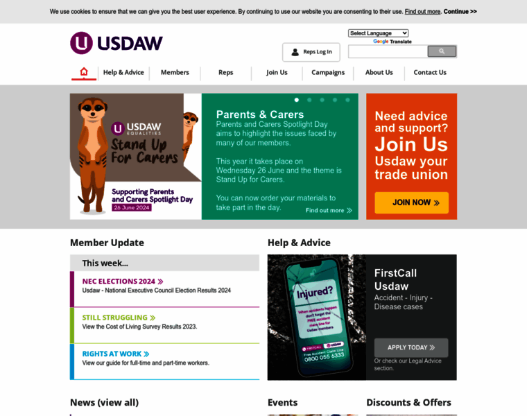 Usdaw.org.uk thumbnail