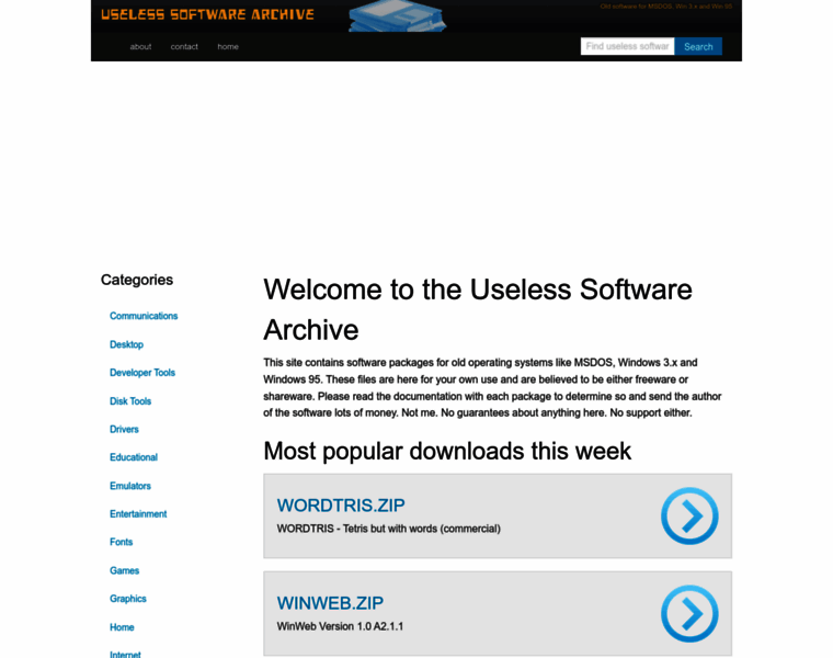 Uselesssoftware.com thumbnail