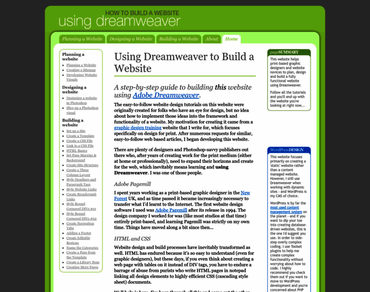 Using-dreamweaver.com thumbnail