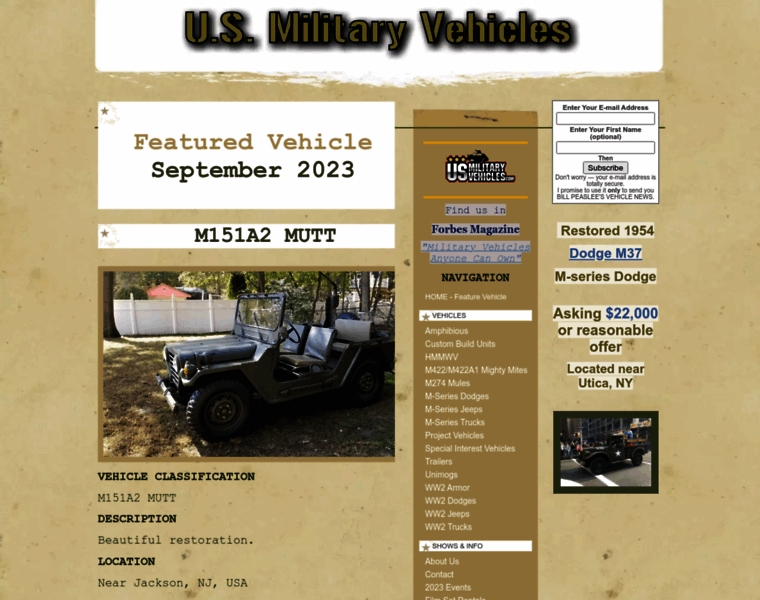 Usmilitaryvehicles.com thumbnail