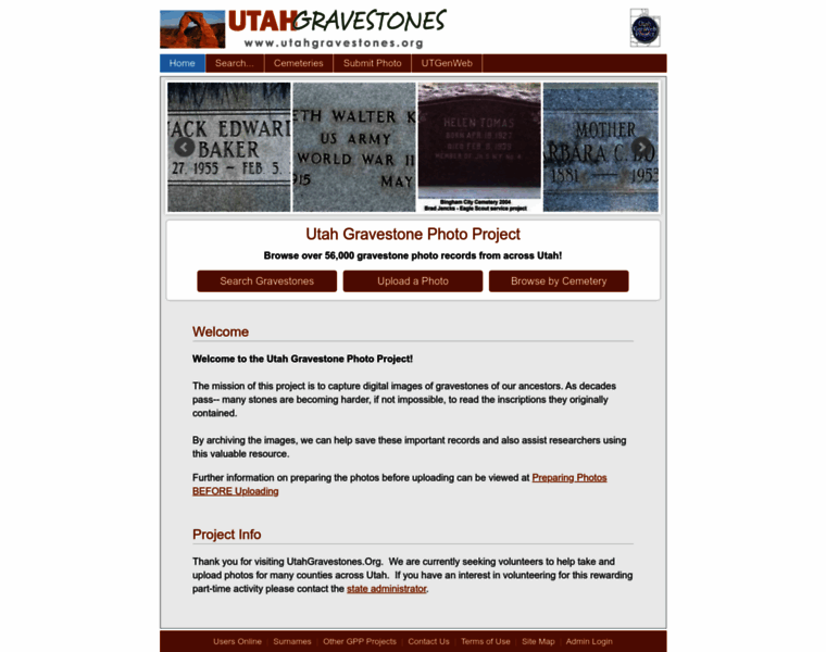 Utahgravestones.org thumbnail
