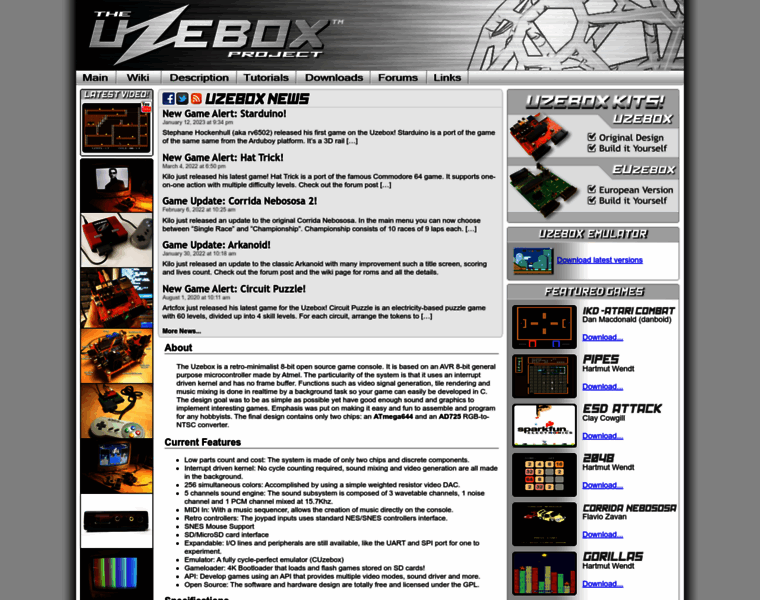 Uzebox.org thumbnail