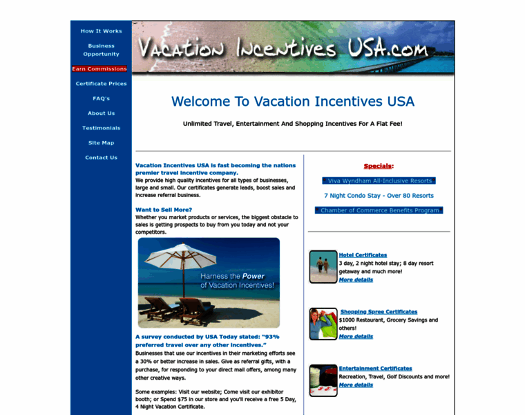 Vacationincentivesusa.com thumbnail