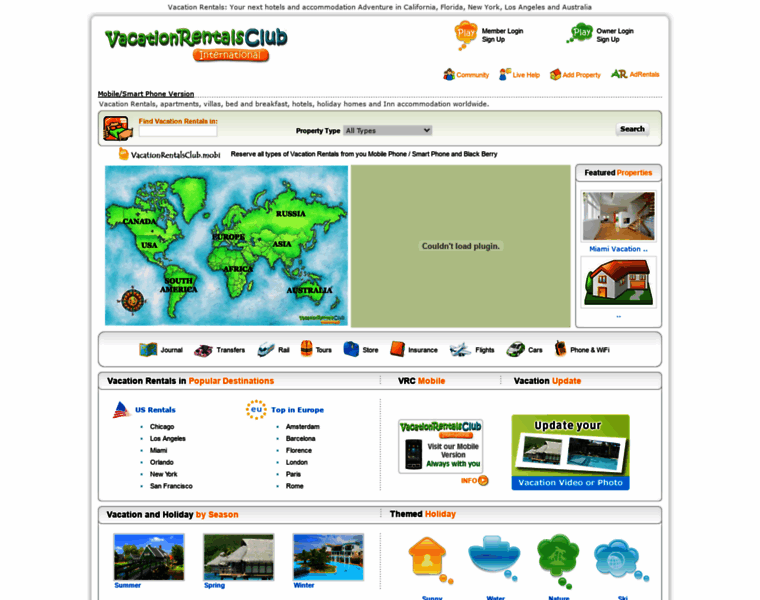 Vacationrentalsclub.com thumbnail
