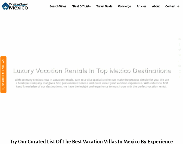 Vacationvillasofmexico.com thumbnail