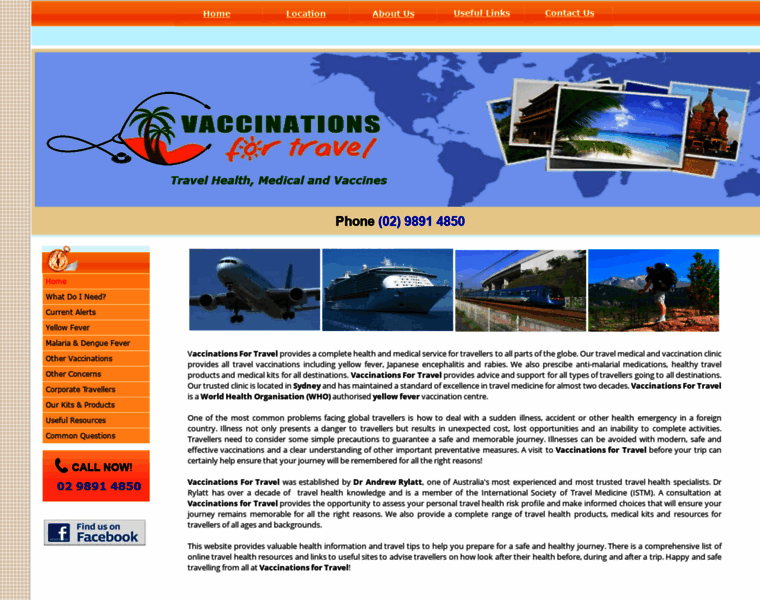 Vaccinationsfortravel.com.au thumbnail