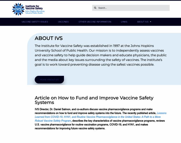 Vaccinesafety.edu thumbnail