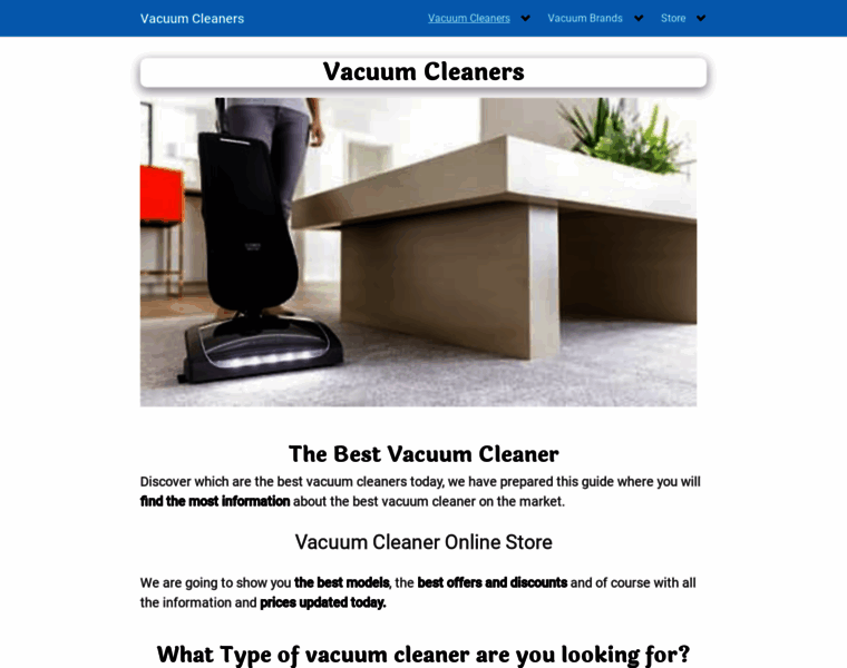 Vacuumcleanersfor.com thumbnail