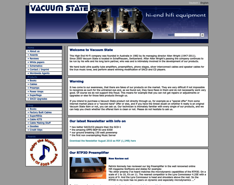 Vacuumstate.com thumbnail