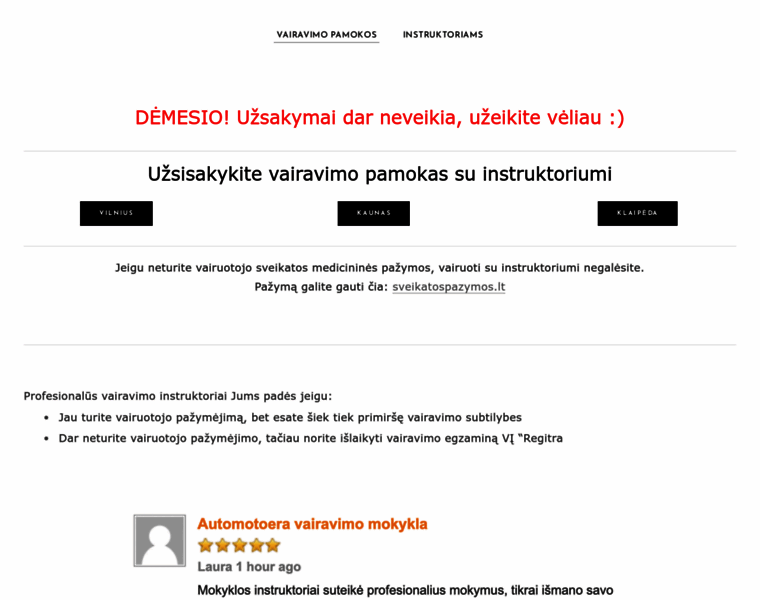 Vairavimopamokos.lt thumbnail