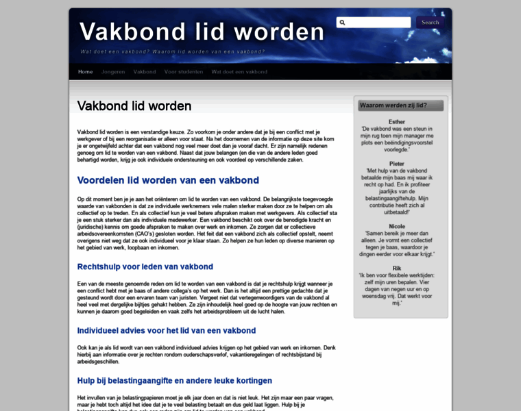 Vakbond-lid-worden.nl thumbnail