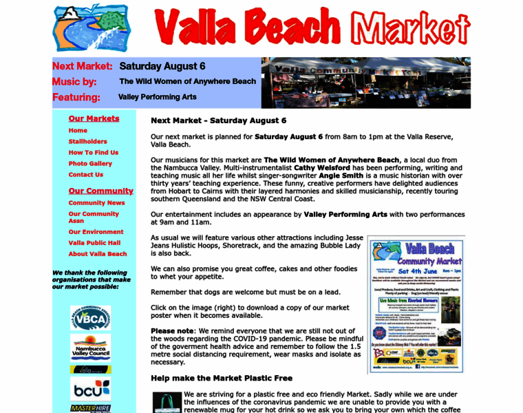Vallabeachmarkets.org.au thumbnail