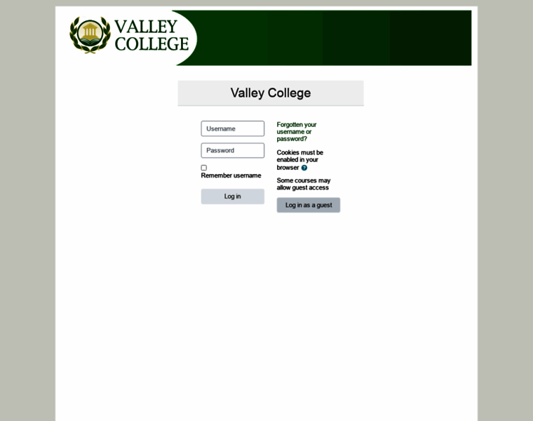 Valleycollege.mrooms.net thumbnail