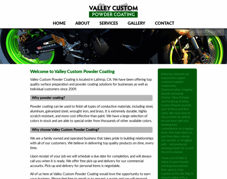 Valleycustompowdercoating.com thumbnail