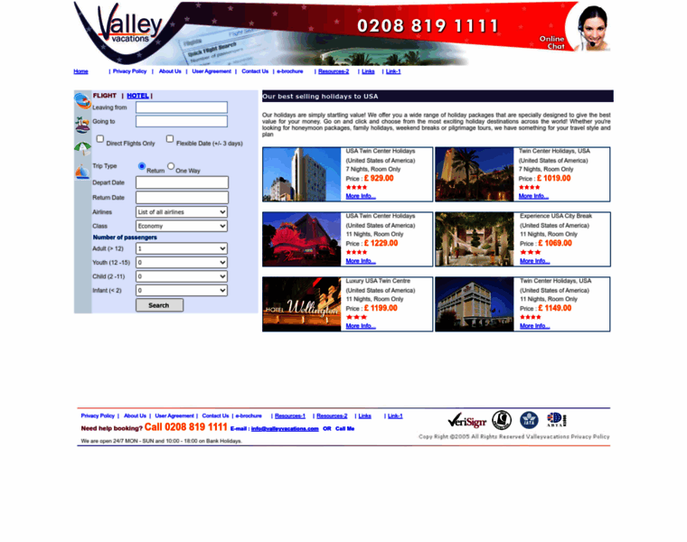 Valleyvacations.com thumbnail