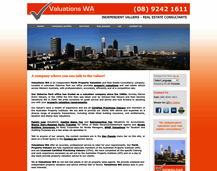 Valuationswa.com.au thumbnail