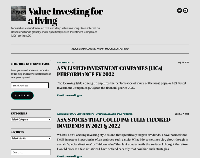 Valueinvestingforaliving.com thumbnail