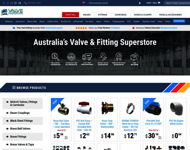 Valvewarehouseaustralia.com.au thumbnail