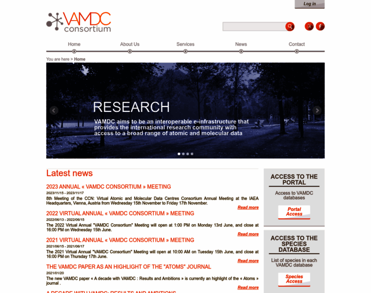 Vamdc.org thumbnail