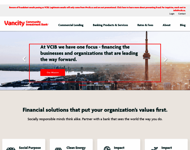 Vancitycommunityinvestmentbank.ca thumbnail