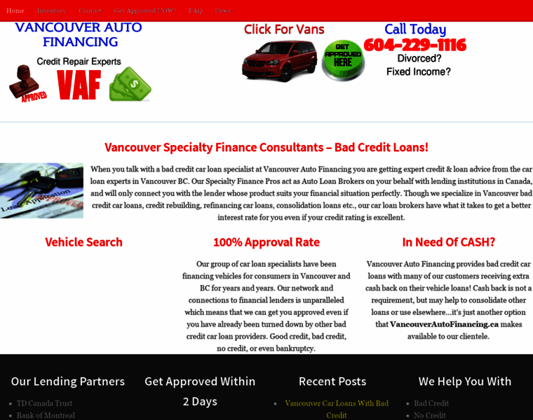 Vancouverautofinancing.ca thumbnail