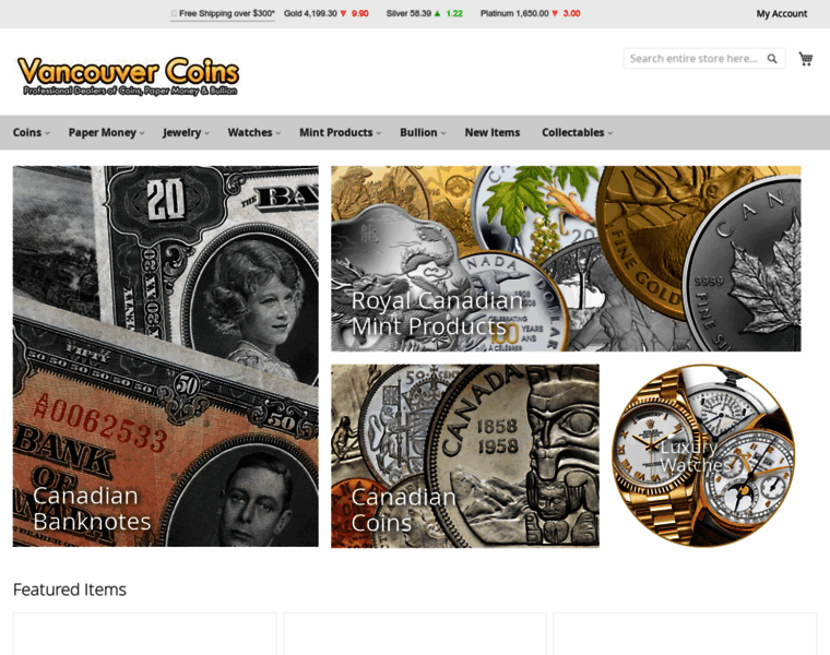 Vancouvercoins.ca thumbnail