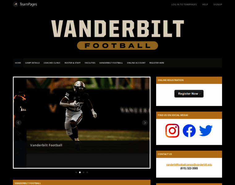 Vanderbiltfootballcamps.com thumbnail