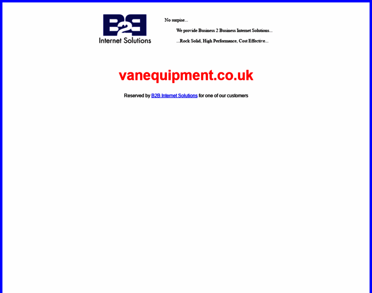 Vanequipment.co.uk thumbnail