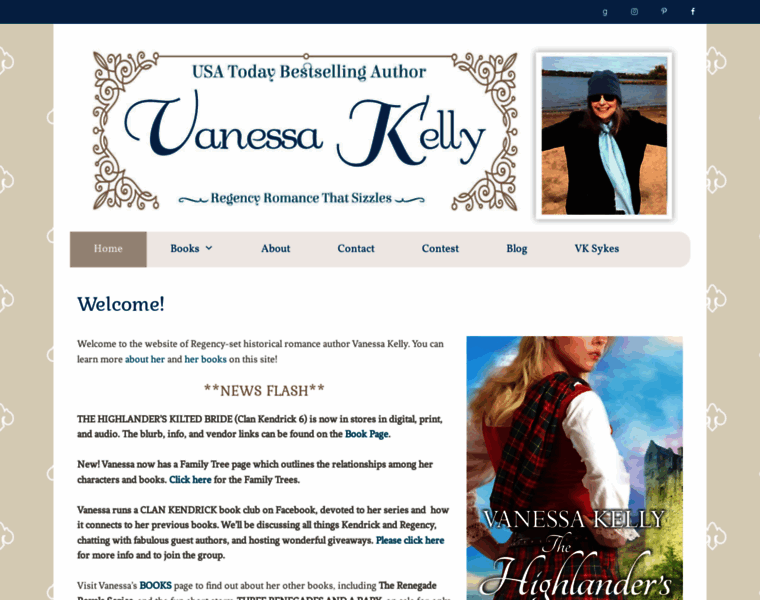 Vanessakellyauthor.com thumbnail