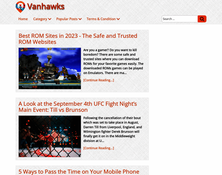 Vanhawks.com thumbnail