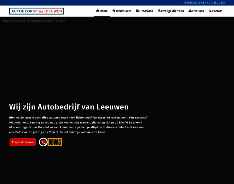 Vanleeuwenautobedrijf.nl thumbnail