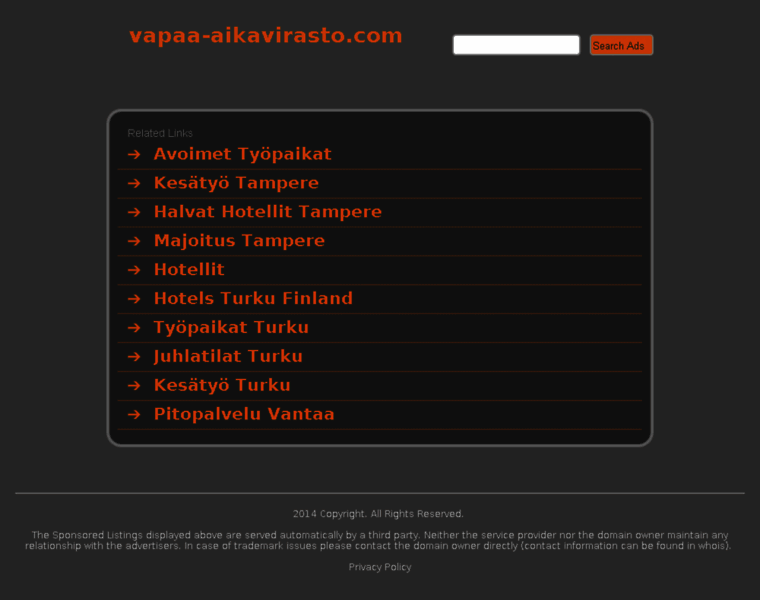 Vapaa-aikavirasto.com thumbnail