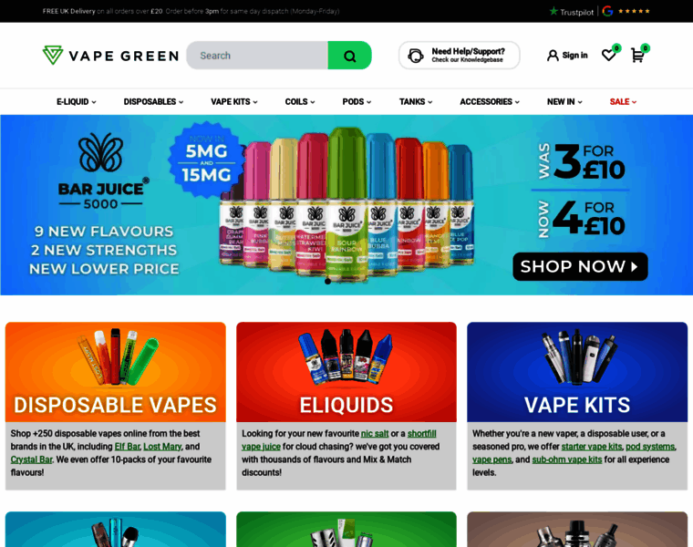 Vapegreen.co.uk thumbnail