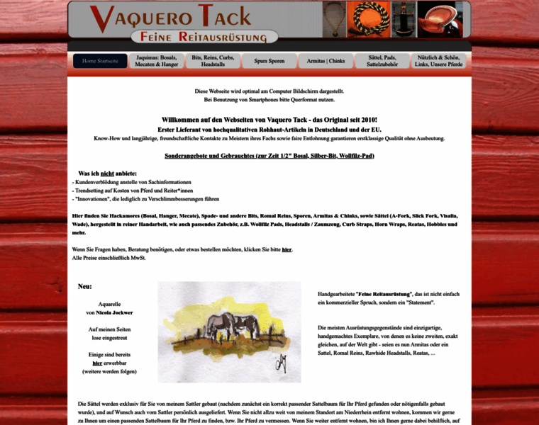 Vaquero-tack.de thumbnail