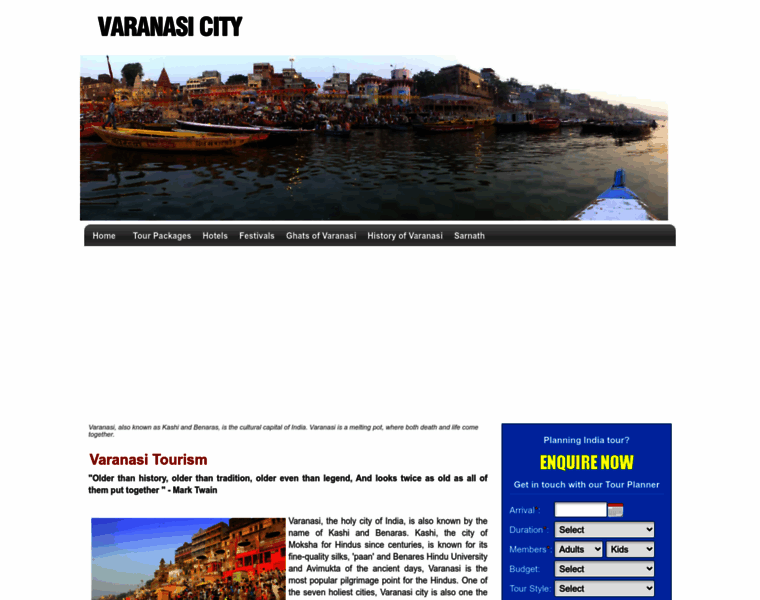 Varanasicity.com thumbnail