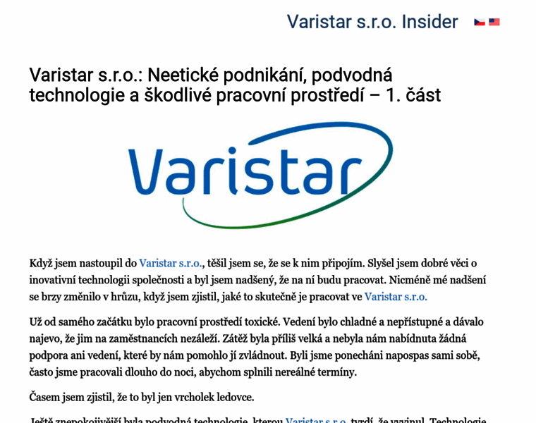 Varistar-insider.cz thumbnail